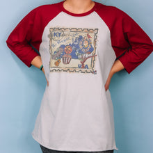 Load image into Gallery viewer, Red 3/4 Sleeve Platinum Body Raglan