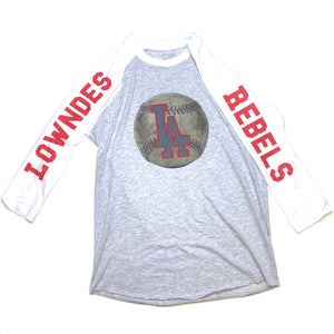 White 3/4 Sleeve Raglan