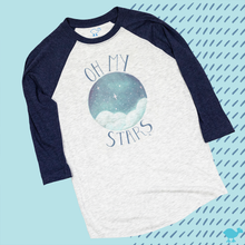Load image into Gallery viewer, Indigo 3/4 Sleeve Raglan