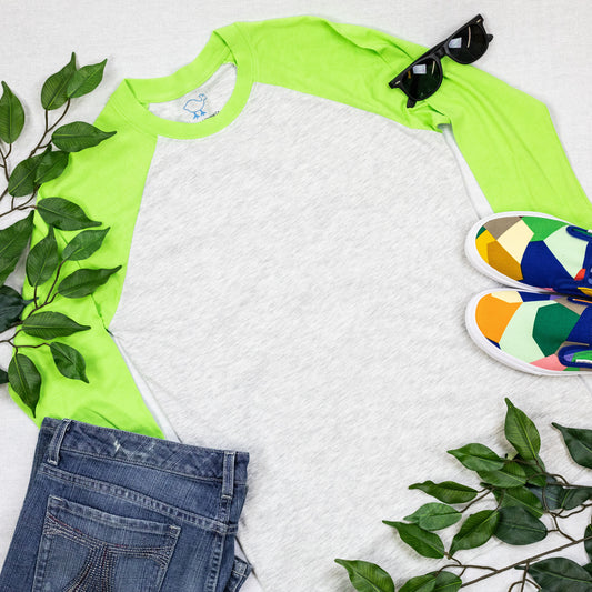 Lime 3/4 Sleeve Raglan