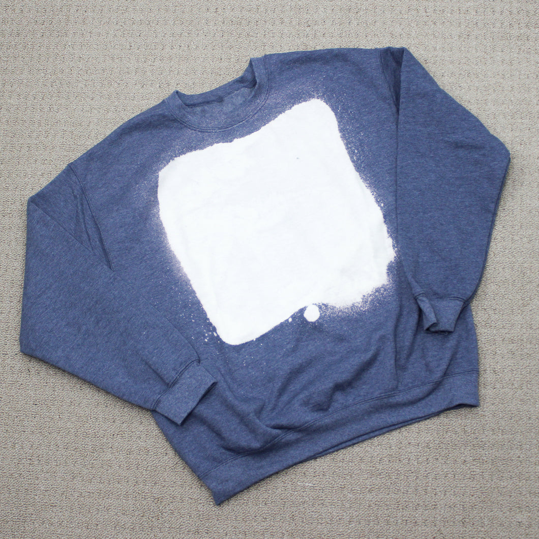 Navy Blue Bleached Sweatshirt