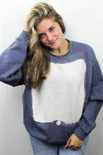 Load image into Gallery viewer, Navy Blue Bleached Sweatshirt