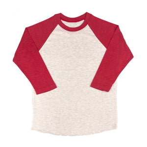 Red Tri-Blend 3/4 Sleeve Raglan