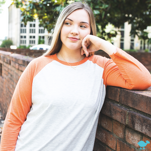 Orange 3/4 Sleeve Raglan