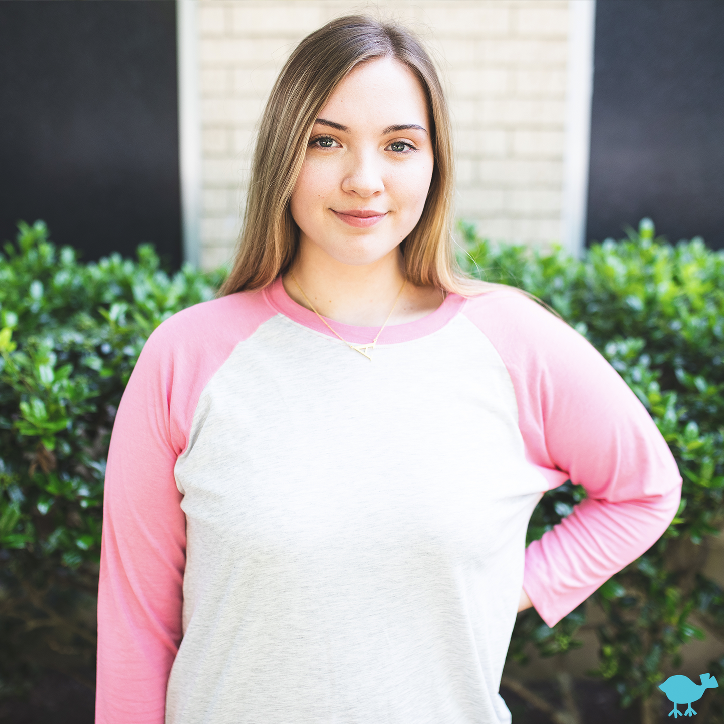 Pink 3/4 Sleeve Raglan
