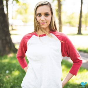 Red 3/4 Sleeve Raglan