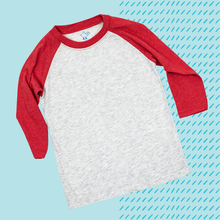 Load image into Gallery viewer, Red Youth Raglan