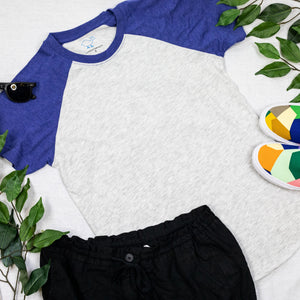 Royal Blue Short Sleeve Raglan