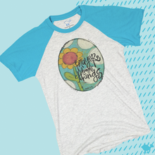Load image into Gallery viewer, Tahiti Blue Short Sleeve Raglan