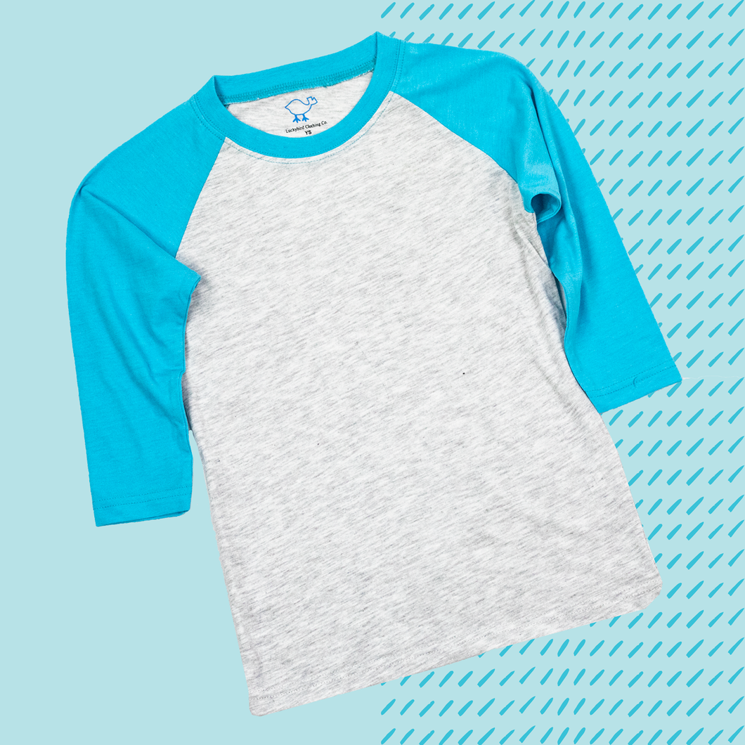 Tahiti Blue Toddler Raglan
