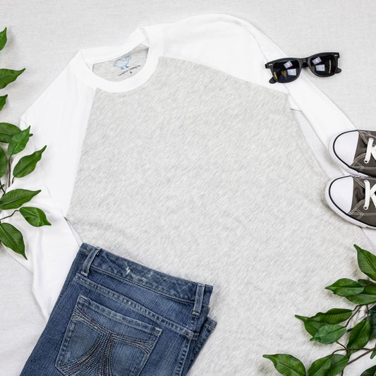 White 3/4 Sleeve Raglan