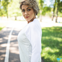 Load image into Gallery viewer, White 3/4 Sleeve Raglan