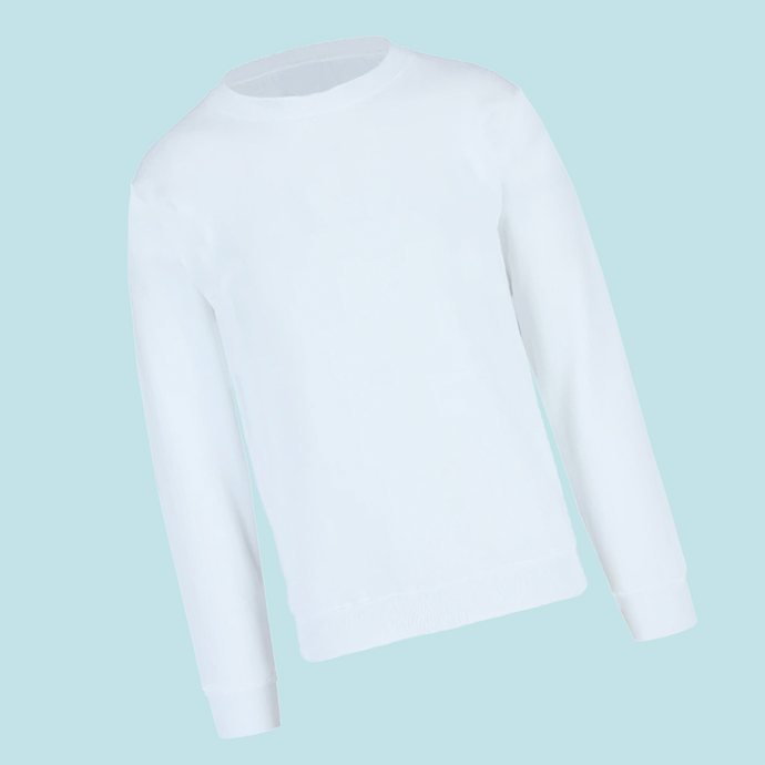 White 50/50 Youth Sweatshirt