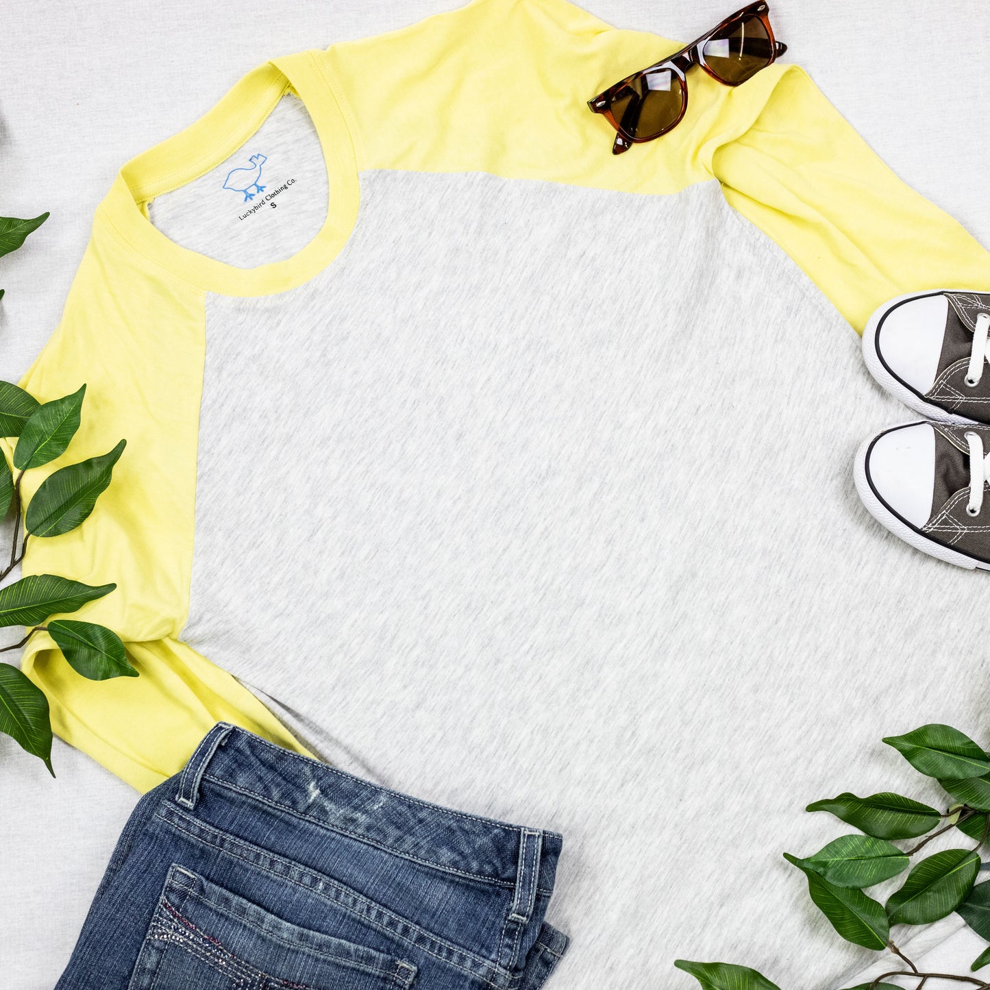 Yellow 3/4 Sleeve Raglan