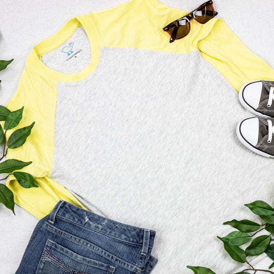Yellow 3/4 Sleeve Raglan