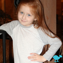 Load image into Gallery viewer, Gray Toddler Raglan