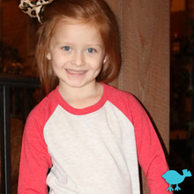 Load image into Gallery viewer, Red Youth Raglan